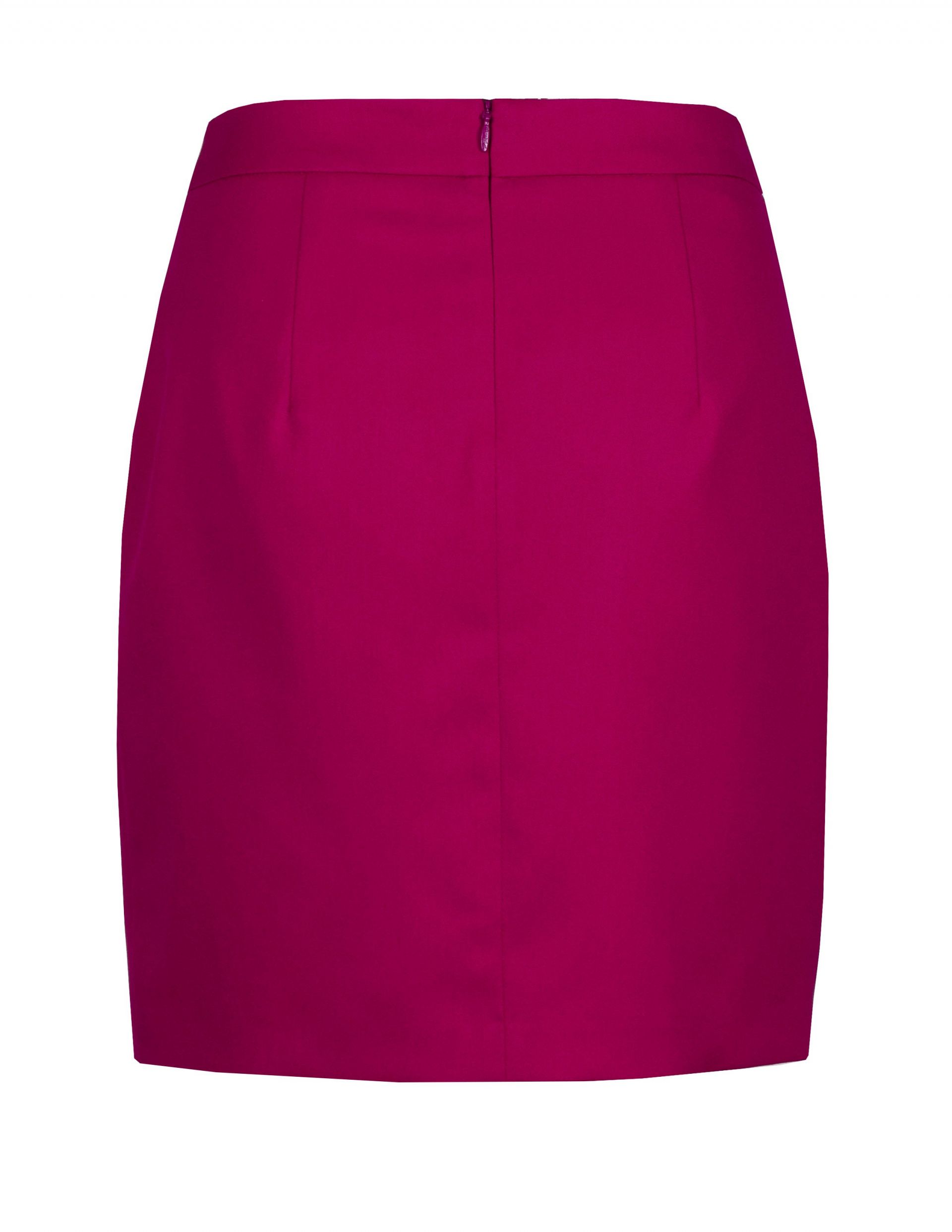 Short straight skirt with side slit and bow detail 1